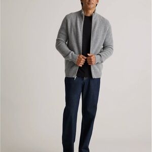 NWT Quince Men's Cashmere Fisherman Full Zip Sweater